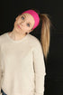 Kenz Laurenz Soft and Stretchy Elastic Cotton Headbands, Pack of 12, Pink Tie Dye