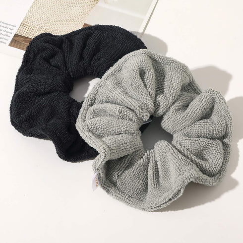 Ivyu Large Microfiber Hair Drying Scrunchies Towel for Curl Hair - Anti Frizz Absorbent Fast Terry Cloth Scrunchy