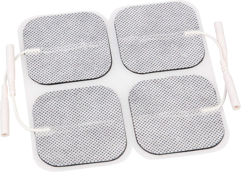 BodyMed TENS/EMS Unit, 4 Electrode Pads – Reusable Self-Adhesive 2 x 2 Inch Square Electrodes in Ten Packs