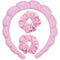 FROG SAC Puffy Spa Headband and Wristbands for Face Washing, Terry Cloth Makeup Skin Care Headbands