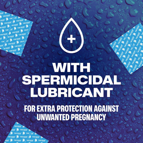 Pack, 36 Count TROJAN ENZ Spermicidal Lubricated Condoms, Value