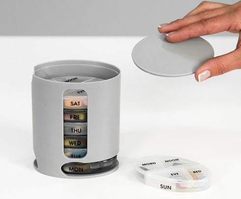 LORENZERIK 2 Pack Weekly Pill Organizer by - for Easy Medication Management