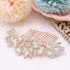 Rose Gold Wedding Hair Comb with Pearls and Crystals, Bridal Headpiece for Parties (Rose Gold)