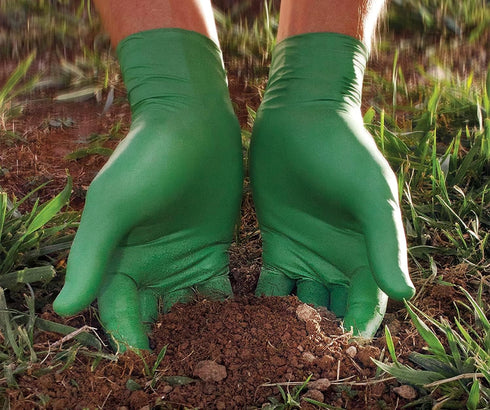 SHOWA 6110PF Disposable Nitrile Safety Gloves, Latex-Free, Powder-Free, Large, 4 Mil, 9.5" Length, 100 Gloves