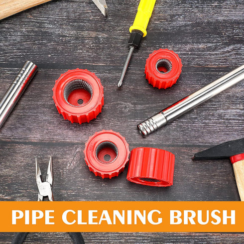 6 Pieces Copper Pipe Cleaners | Handy Sized Plumber Tube Cleaning Brush for Copper, 3 Sizes