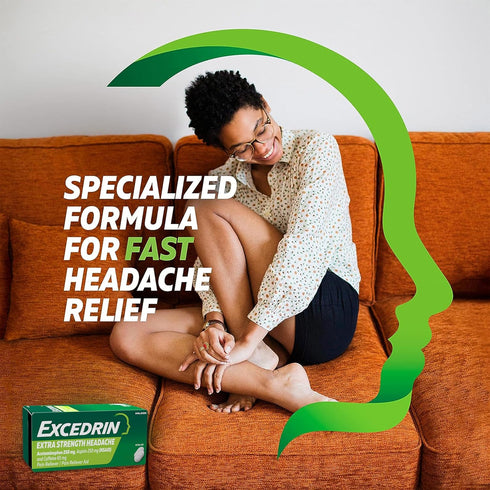 Excedrin Extra Strength Pain Relief Caplets for Headache, Acetaminophen 250mg, Aspirin 250mg, 200 Count