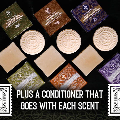 Viori Hamish & Co. Shampoo Bar - Aged Sandalwood, Handcrafted with Scottish Islay and Whiskey Infused Natural