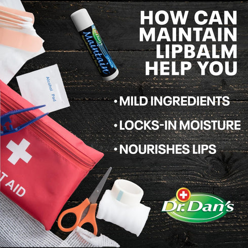 Dr. Dan's Maintain Lip Balm - 1 Pack, Perfect for Cortibalm Aftercare, Mild Ingredients & Beeswax, Vitamin E
