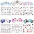 TailaiMei 24 Sheets 3D Christmas Nail Art Stickers Decals, Self-Adhesive Glitter Nail Decorations for Santa Claus