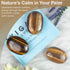 55-60mm Tiger Eye Palm Stone, Natural Body Chakra Balancing Worry Stone, Hand Carved Pocket Massage