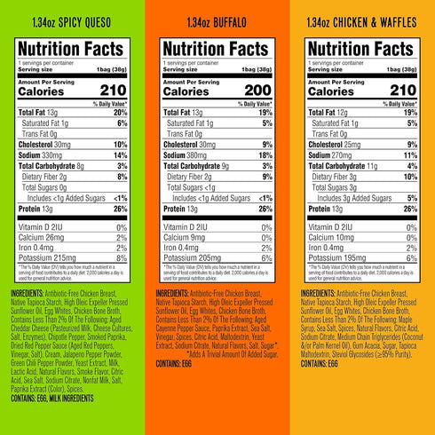Pack, 1.34oz Pack 12 WILDE Protein Chips Variety High Protein Snacks for Adults, Keto Chips, Gluten Free, Low Carb