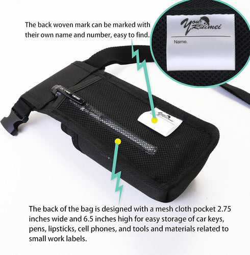 Holster,Black(XJ-1KD) Professional Massage Therapist Holster with Adjustable Belt, Massage Bottle Bag, Massage Lotion
