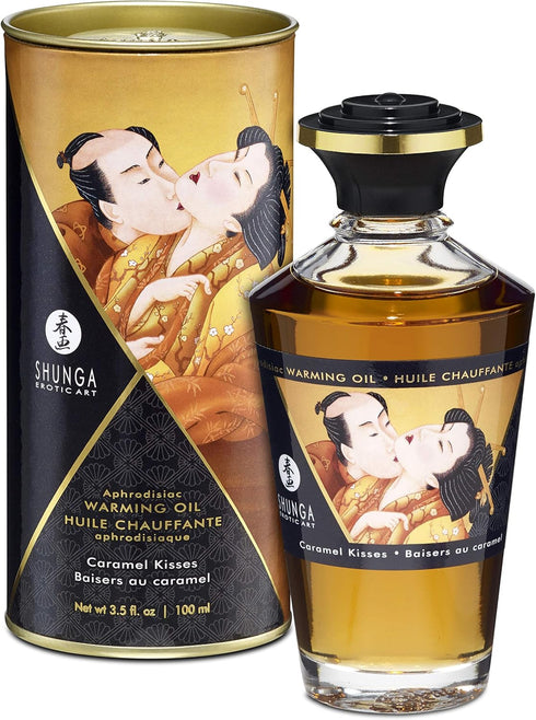 Shunga Warming Massage Oil 3.5 Fluid Ounces (Caramel)