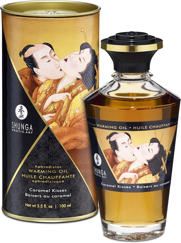 Shunga Warming Massage Oil 3.5 Fluid Ounces (Caramel)