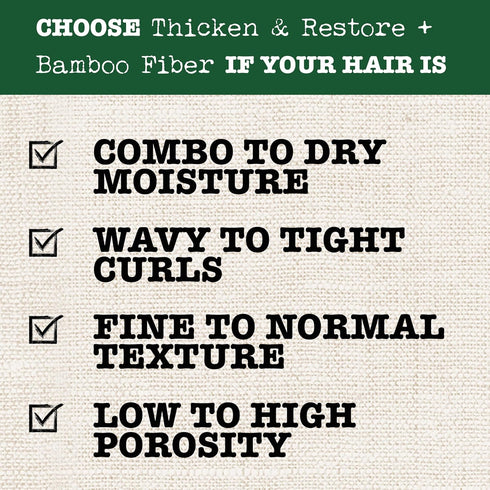 Maui Moisture Thicken & Restore Conditioner with Bamboo Fibers, Vegan, 13 fl oz, for Natural Hair