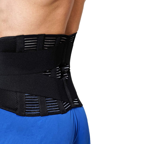 NeoTech Care Adjustable Compression Back Brace, Lumbar Support Belt, Black, Size XXL