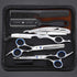 Professional Hair Cutting Scissors Kit - 10 Piece Barber Set with Thinning Shears, Stainless Steel, Cape, Razor