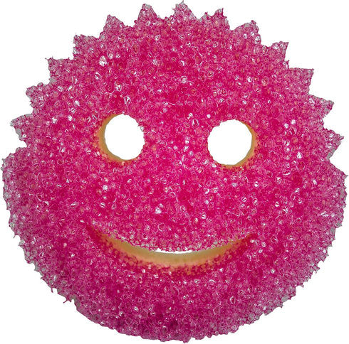 Mommy 3 Pack Scrub Daddy Scrub Dual Sided Cleaning Sponge - Firm Scrubber and Gentle Sponge - Pink
