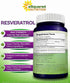 100% Natural Resveratrol Supplement, 1000mg Max Strength (180 Capsules) for Heart Health & Antioxidants