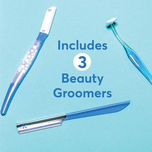 Kai About Face Ultimate Complete Facial Perfecting Kit - 3 Beauty Groomers for Shaving & Exfoliating