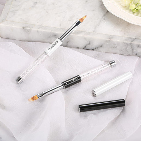 LWBTOSEE 5PCS Nail Ombre Brush Set, Nail Art Painting Pen Brush for UV Gel Polish Gradient Color
