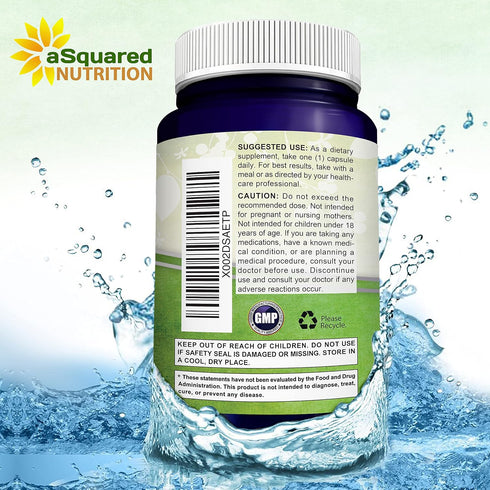 aSquared Nutrition Nicotinamide with Resveratrol, 120 Veggie Capsules, Vitamin B3 500mg, NAD Support