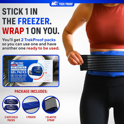 Ice Pack (3-Piece Set) – Reusable Hot and Cold Therapy Gel Wrap for Injury Recovery, Alleviate Joint and Muscle Pain -