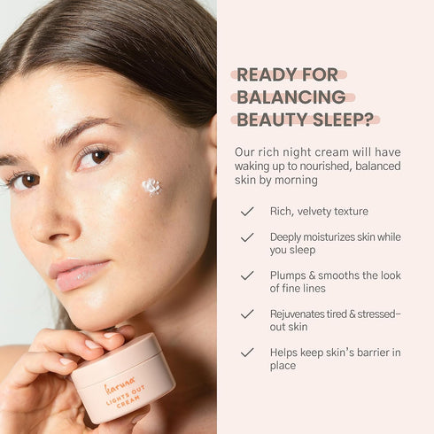 Karuna - Lights Out Cream Nighttime Moisturizer, Anti-Wrinkle Night Cream with Peptides, Hyaluronic Acid, and Magnolia