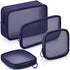 Weewooday 4 Pcs Mesh Makeup Bag, Travel Toiletry Pouch with Zipper, Mini Portable Cosmetic Bag for Daily Accessories