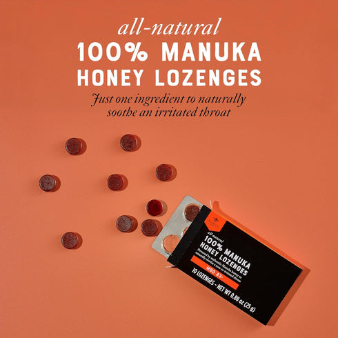 Lozenges 83+ Lozenges Immune 10-Count Pack Nate's Manuka Honey MGO | Soothing Throat with New Zealand Manuka Honey