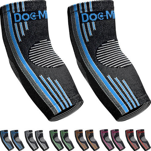 Doc Miller Compression Elbow Brace for Tendonitis, Bursitis, Tennis, Arthritis Pain Relief, 2 Packs