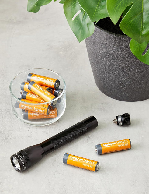 Amazon Basics 12-Pack AA Alkaline Batteries, 1.5 Volt, Long Lasting Power