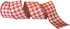 Red Gingham Wired Ribbon 2 1/2" x 10 Yards, Rustic Wedding Decoration, Gift Basket, Fall Decor