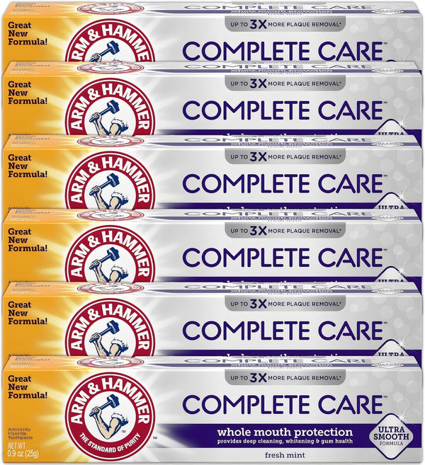 ARM & HAMMER Toothpaste Complete Care Whole Mouth Protection, 6 Pack, Fresh