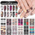 Maitys 168 Pcs Halloween Goth Full Wrap Nail Stickers, 12 Sheets Skull Self Adhesive Nail Polish Strips for Women DIY