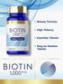 Carlyle Biotin 1000mcg, 250 Vegetarian Tablets, Non-GMO Beauty Formula Supplement