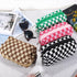 4Pcs Checkered Makeup Bag for Women, Knitted Small Cosmetic Pouch, Cute Aesthetic Travel Toiletry Organizer