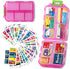 Pill Organizer with Medicine Labels - Travel Daily Mini Medication Organizer, 7 Day Pill Case in Pink with 161 Labels