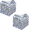 Ridhi Light Steel Blue Hand Block Print Cotton Waffle Dish Cloth Set