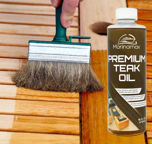 Premium Teak Oil - Wood Oil, Preserver, Stain, Sealer for Teak Furniture and Marine Interior
