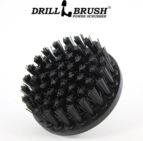 Ultra Stiff 4-Inch Electric Spin Scrubber - Industrial Cleaning Supplies for BBQ, Grates, Outdoor Deck