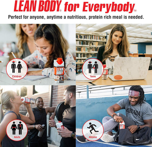 Lean Body Ready-to-Drink Salted Caramel Protein Shake, 20g Protein, 22 Vitamins & Minerals, Pack of 4