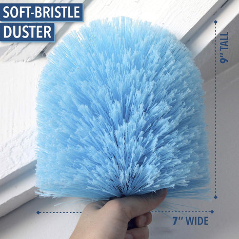 EVERSPROUT Cobweb Duster and Extension-Pole Combo, 1.5-to-3 Foot, 8-10 Ft Reach, Soft Bristles, Lightweight