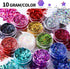 Teenitor Face Glitter, 12 Colors Body and Face Glitter Gel, Star Glitter for Hair, 10g/Color