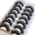Pooplunch 7 Pairs Pack of Dramatic Volume 20MM Long Faux Mink False Eyelashes - 8D Thick Soft Strips