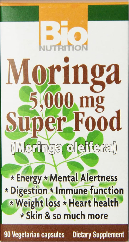 Bio Nutrition Moringa Oleifera Superfood Supplement, 5000mg, 90 Vegetarian Capsules