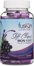 Iron Supplement for Women and Men, Grape Flavored Soft Chew with Vitamin C, 60 Count, 2 Month Supply