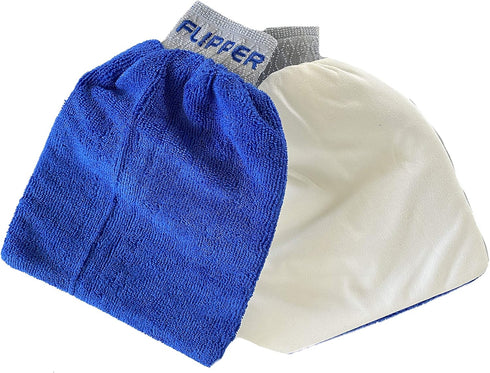 Flipper FLIP-MITT 2 in 1 Dual-Sided Terry Cloth and Microfiber Cleaning Mitt - 2 Pack