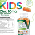 Zinc for Kids Gummies 10mg, with Vitamin C & Echinacea - Immune Support, Chewable Orange Flavor