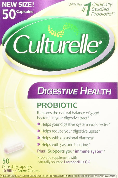 Culturelle Digestive Health, 50 ct, Daily Probiotic Supplement for Digestive Wellness